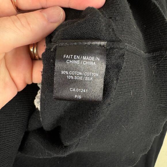 Icone by Simons Lace Trim Cropped Cardigan Womens Size S Coquette Dark Academia - Picture 7 of 10